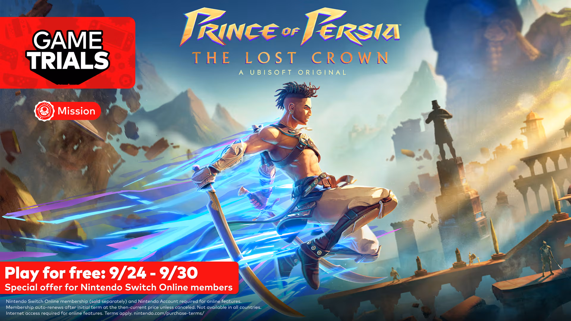 Prince of Persia: The Lost Crown Gets Free Nintendo Switch Online Trial