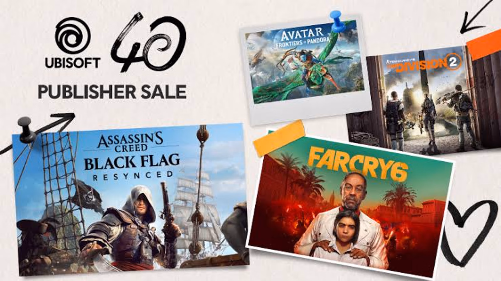 Ubisoft's 40th Anniversary Sale Slashes PC Catalog by up to 90%