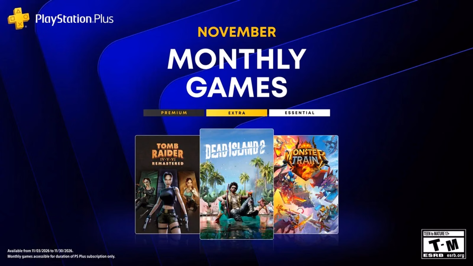 PlayStation Plus November 2026 Games Revealed: Dead Island 2 Leads Lineup
