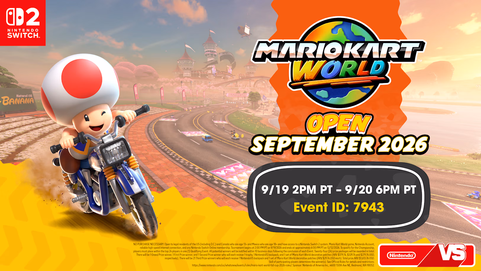 Mario Kart World: September Open Qualifier Kickstarts Fall Cup Road