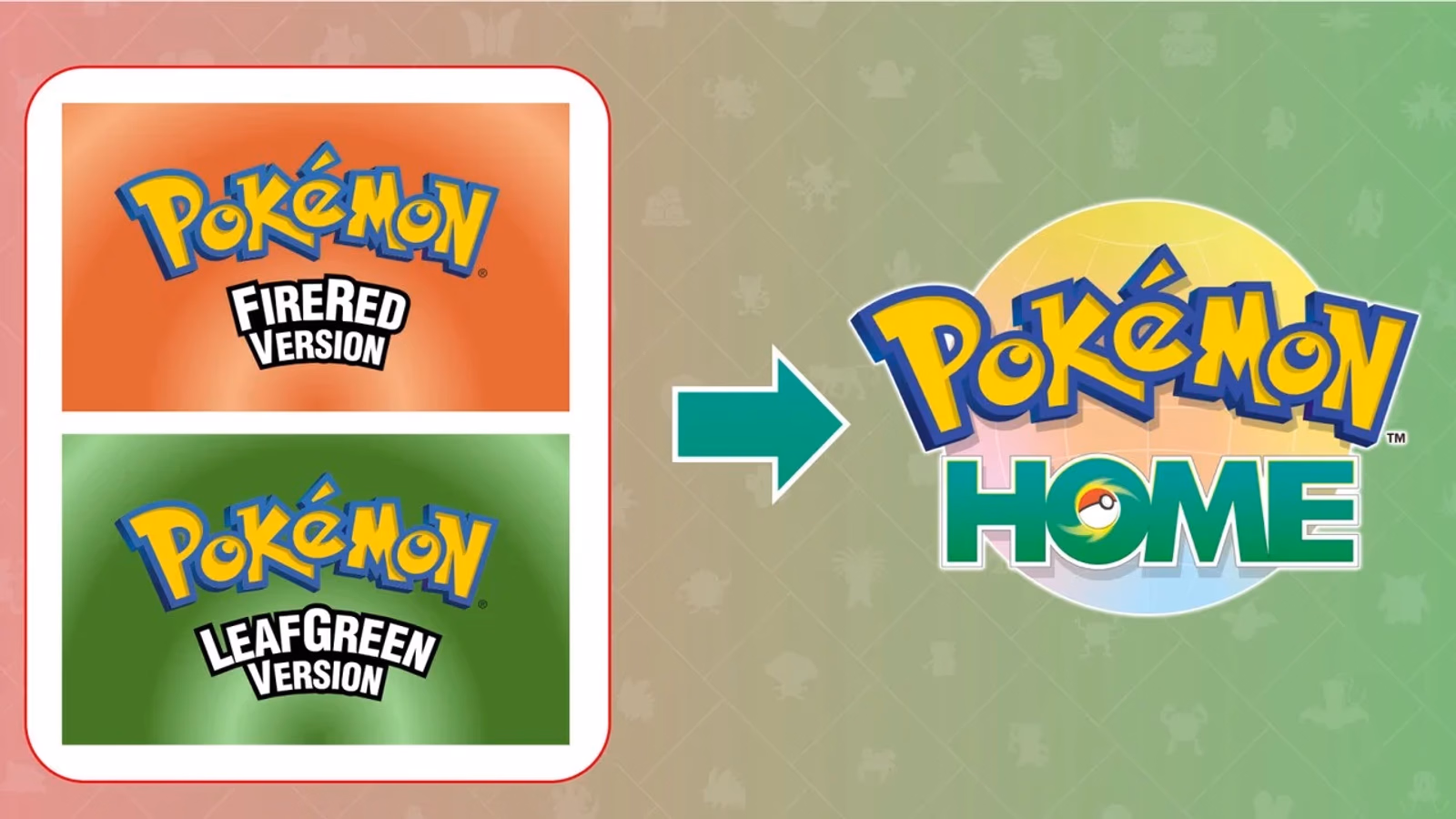 Pokémon Home: Update 4.1.0 Adds GBA FireRed and LeafGreen Compatibility