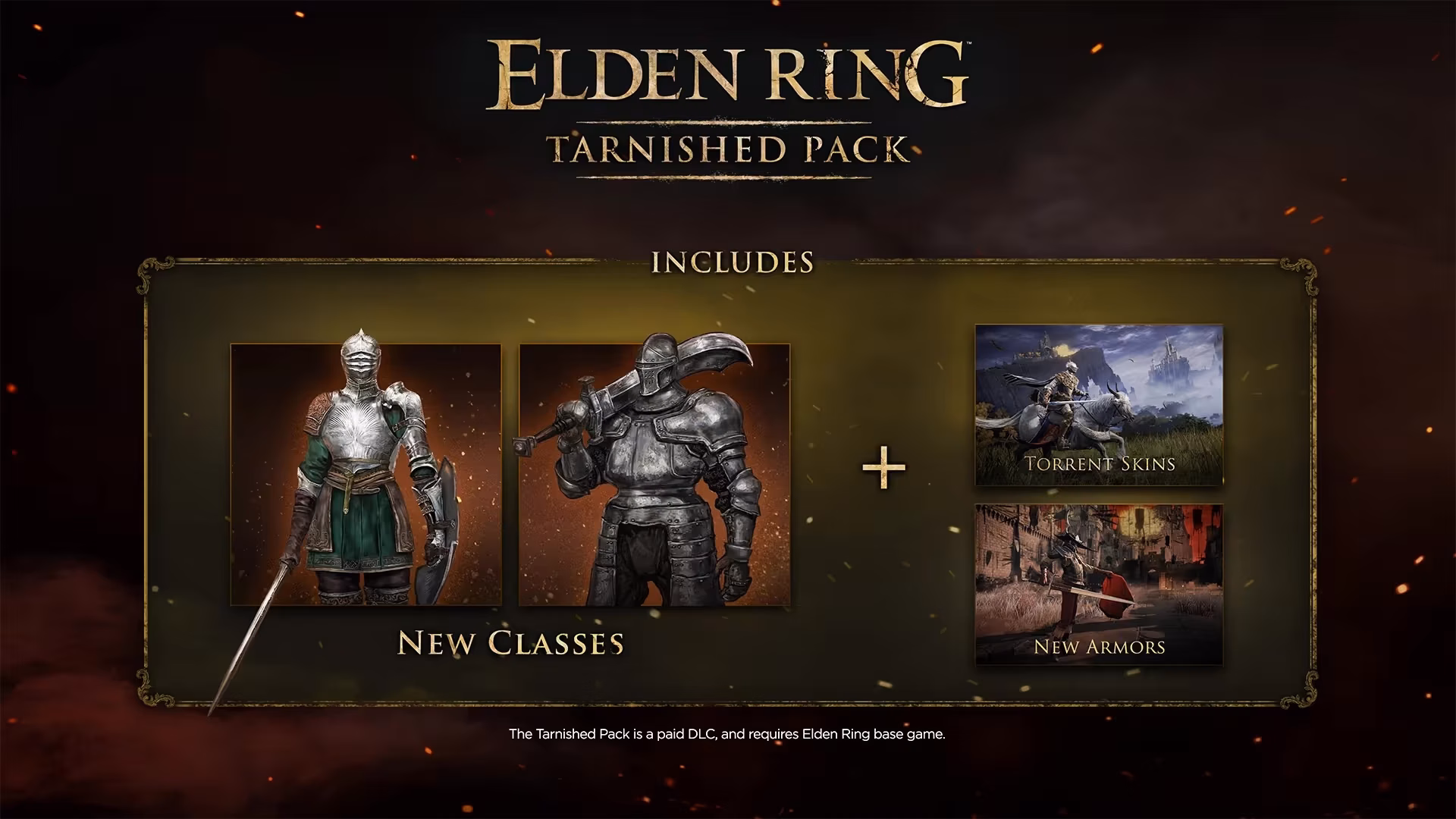 Elden Ring: Tarnished Pack DLC Adds New Classes and Torrent Skins